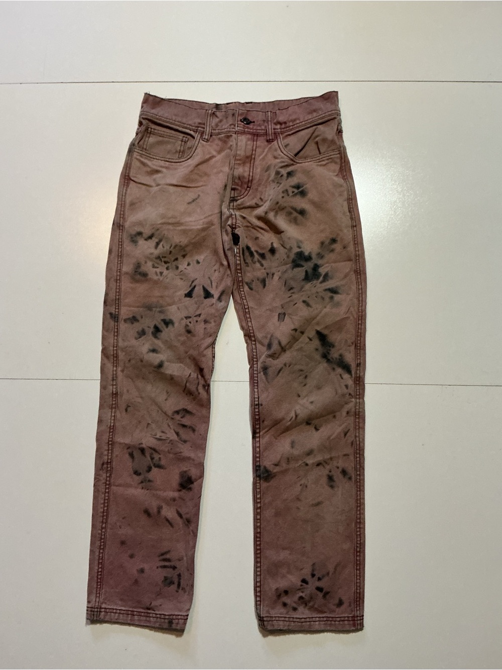 Pleasures Now | Love Pleasures Pink Multicolored Tie Dye Canvas Workwear Pants